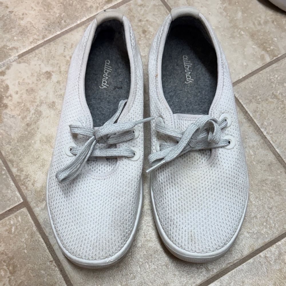 allbirds women’s  White Knit Low-Top Sneakers